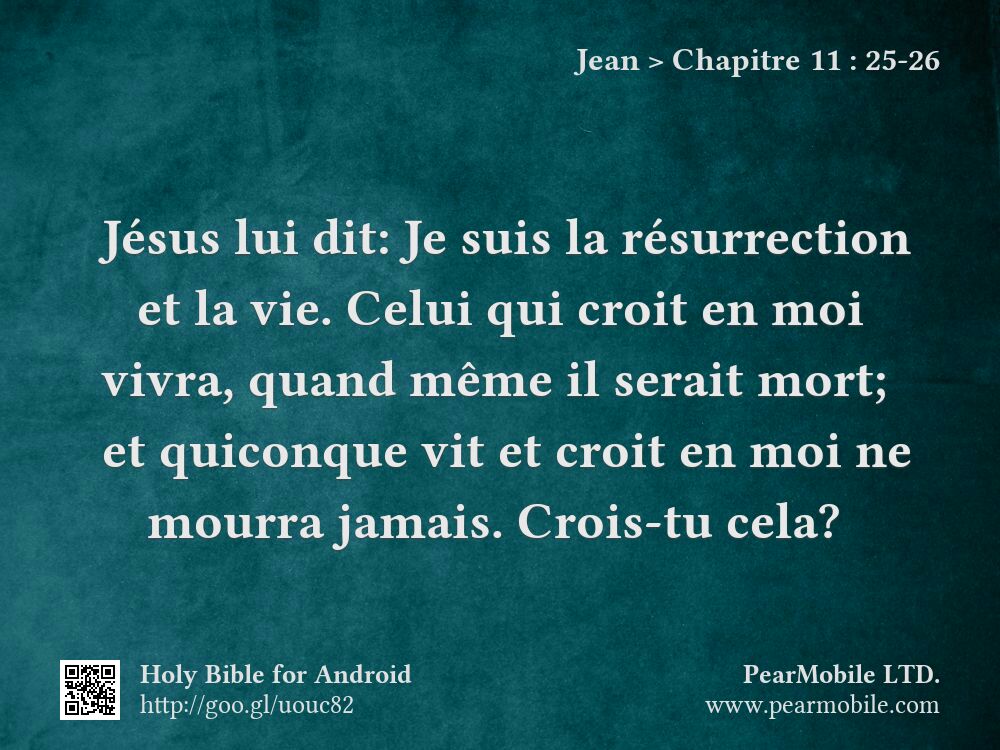 Jean, Chapitre 11:25-26